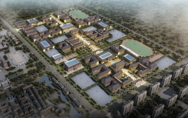东少林学校项目鸟瞰图设计