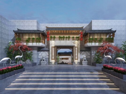 中式复古庭院